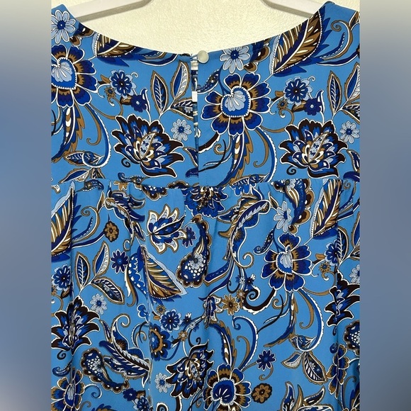 J Jill Wearever Collection Paisley Long Sleeve Blouse - Picture 6 of 10